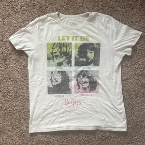 White Beatles 'Let It Be' Graphic T-Shirt